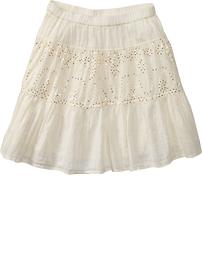Girls Tiered Metallic Skirts