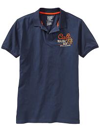 Men's Graphic Jersey Polos