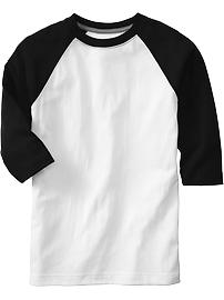 Boys 3/4-Sleeve Baseball Tees