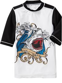 Boys Shark-Graphic Rashguards