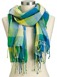 Women's Plaid Madras Scarves