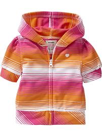 Striped French Terry Hoodies for Baby