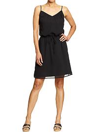 Women's Chiffon Cinch-Tie Dresses