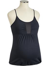 Maternity Active Mesh-Yoke Drawstring Tanks