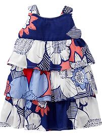 Tiered Floral Ruffle Dresses for Baby