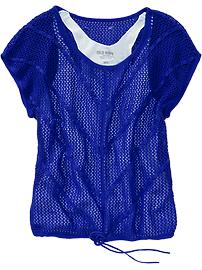 Women's Crochet-Mesh Chevron Sweaters