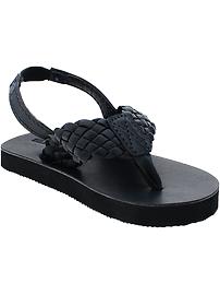 Braided Faux-Leather Sandals for Baby