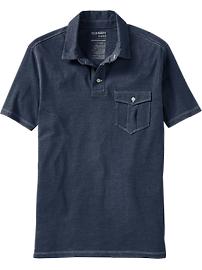 Men's Chest-Pocket Jersey Polos