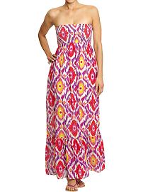 Women's Smocked-Gauze Mexicali Maxi Dresses