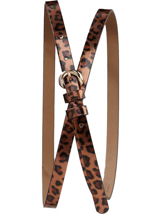 Old Navy Womens Plus Thin Leopard Print Belts
