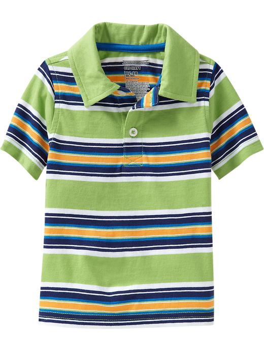 View large product image 1 of 1. Striped Pique Polos for Toddler