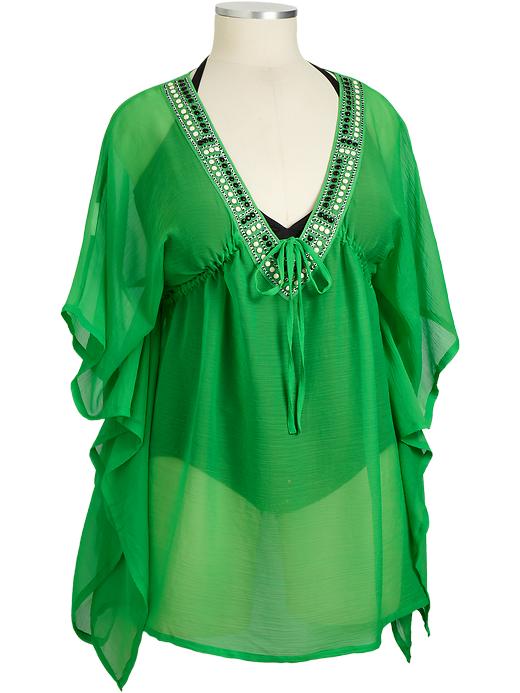 Old Navy Womens Plus Beaded Chiffon Layering Caftans