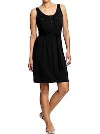 Women's Belted Utility Tank Dresses