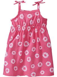 Shoulder-Tie Empire Tank Dresses for Baby