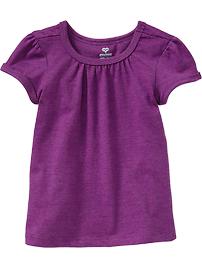 Ruched-Shoulder Tees for Baby