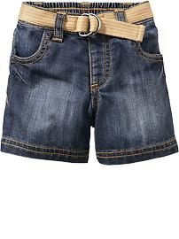 Belted Denim Shorts for Baby
