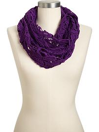 Women's Crochet-Lace Infinity Scarves