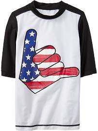 Boys "Hang Loose" American Flag Rashguards