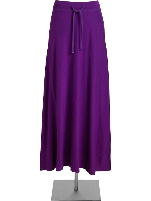 View large product image 1 of 1. Women's Drawstring Slub-Jersey Maxi Skirts