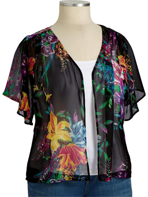 Old Navy Womens Plus Open Front Chiffon Blouses