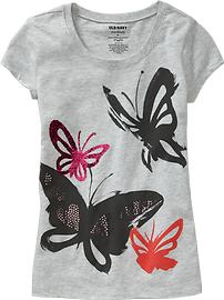 Girls Embellished Graphic Tees