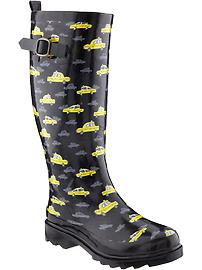 Women's Printed Rain Boots