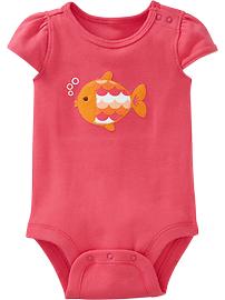 Graphic Cap-Sleeve Bodysuits for Baby