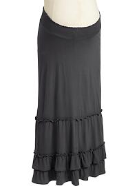 Maternity Tiered-Ruffle Maxi Skirts