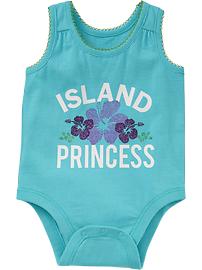 "Island Princess" Tank Bodysuits for Baby