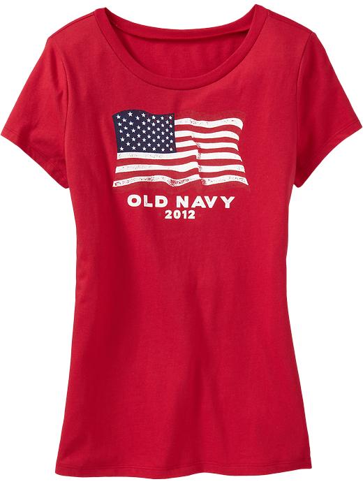 Old Navy Womens 2012' Flag Tee Shirt