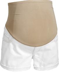 Maternity Smooth-Panel Cut-Off Denim Shorts (3")