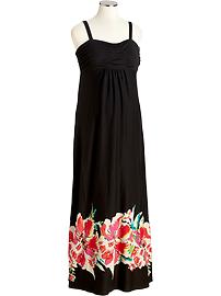 Maternity Floral-Hem Maxi Dresses