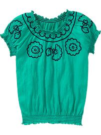 Girls Mexicali Crinkle-Jersey Tops