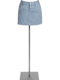 Women's Railroad-Stripe Denim Mini Skirts
