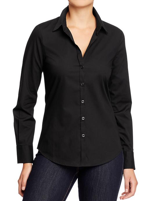 View large product image 1 of 1. Women's Poplin-Stretch Dress Shirts