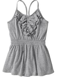 Girls Ruffled Jersey Babydoll Tops
