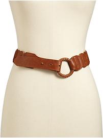 Women's Stretch-Link Faux-Leather Belts