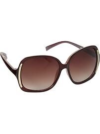 Women's Metal-Trim Square Sunglasses