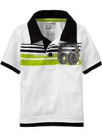 Chest-Stripe Applique Rugbys for Baby