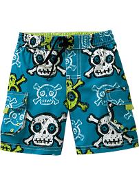 Skull-Print Cargo Trunks for Baby