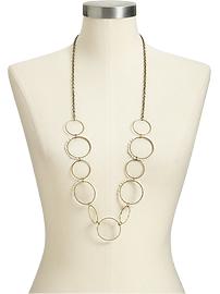 Women's Beaded Hoop Chain Necklaces