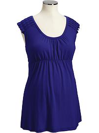 Maternity Pleated-Sleeve Jersey Tops
