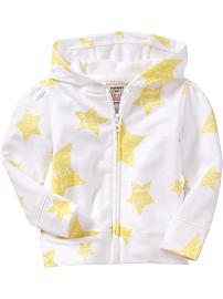 Star-Print French Terry Hoodies for Baby