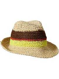 Women's Multi-Stripe Straw Hats