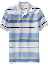 Men's Variegated-Stripe Polos