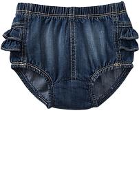 Ruffled Denim Bloomers for Baby
