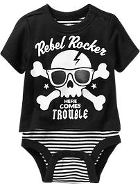 "Rebel Rocker" Graphic Tee Bodysuits for Baby
