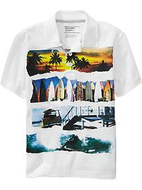Boys Photoreal Graphic Polos