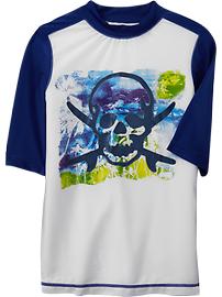 Boys Skull-Graphic Rashguards