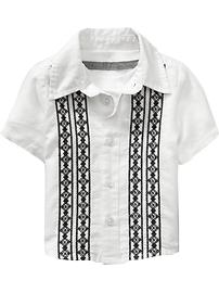 Linen-Blend Guayabera Shirts for Baby